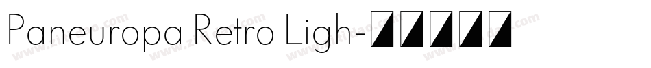 Paneuropa Retro Ligh字体转换